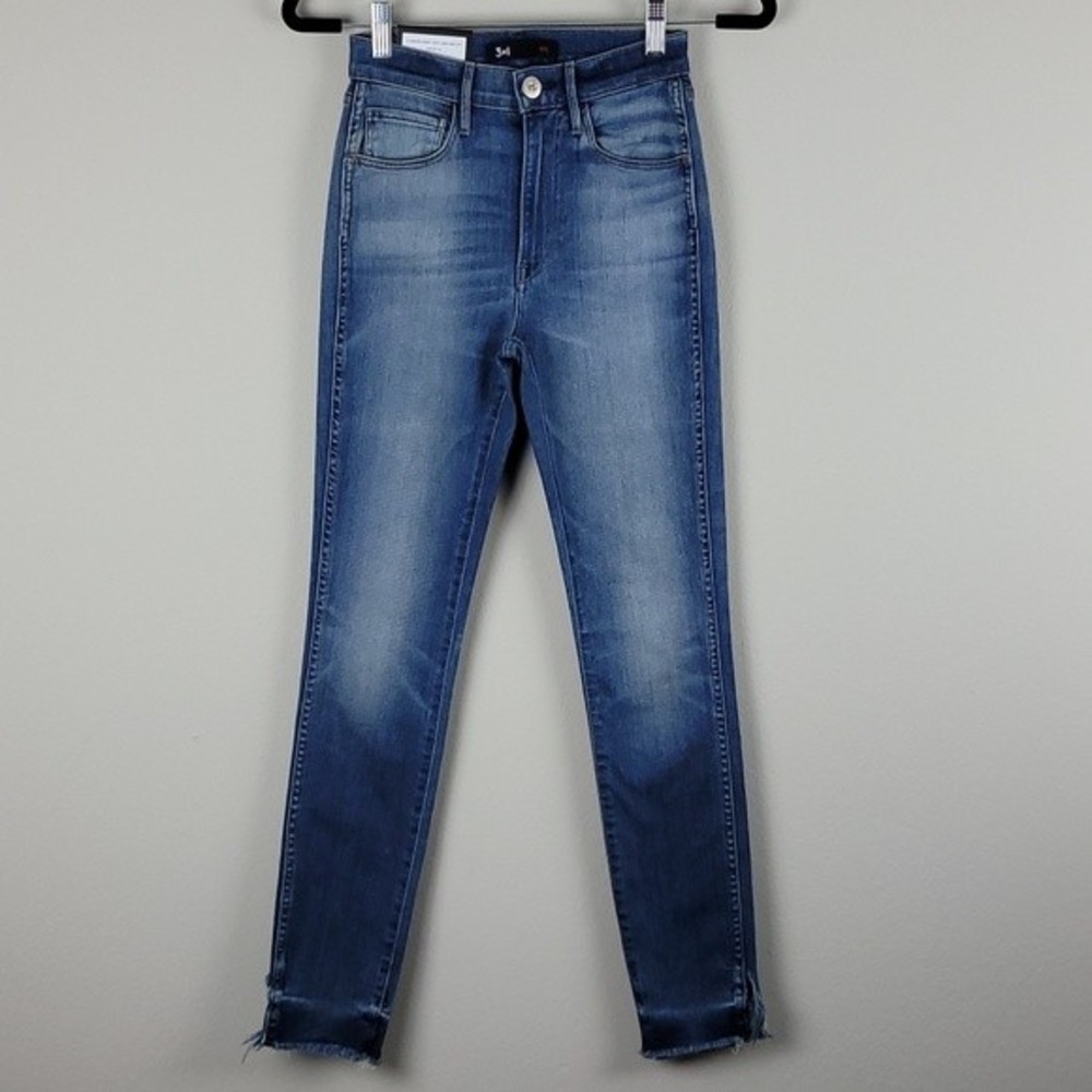 3x1 Raw Hem Mid Rise Skinny Jeans Sz 23 NWT